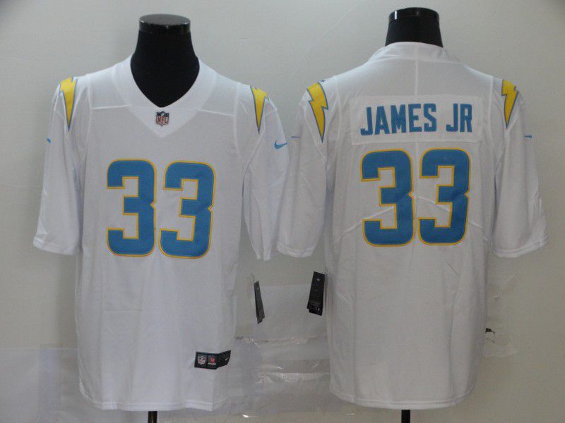 Men Los Angeles Chargers #33 James jr White Nike Vapor Untouchable Stitched Limited NFL Jerseys